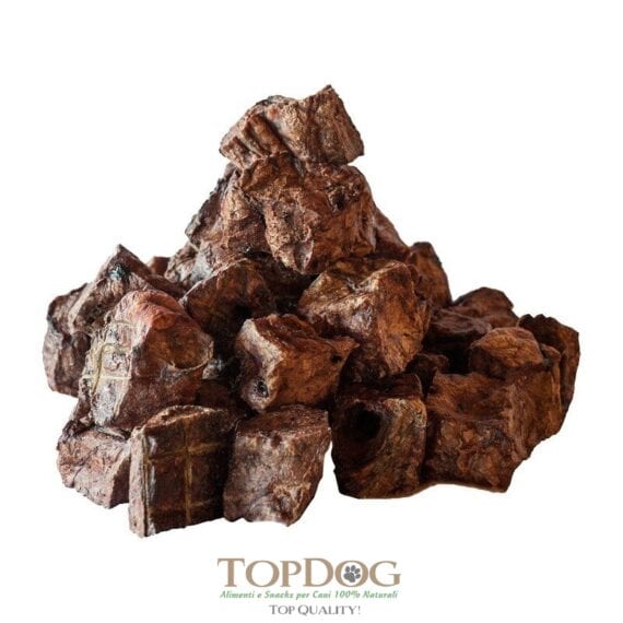 Polmone di bovino per cani essiccato a cubetti 100gr