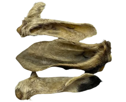 Orecchie di Capra essiccate per Cani con Pelo